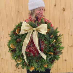 Holiday Greenery Wreath Class